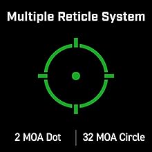 Red Dot Holosun SCS MOS Green Multi-Reticle 2 MOA Dot & 32 MOA Circle Glock MOS Full-Size