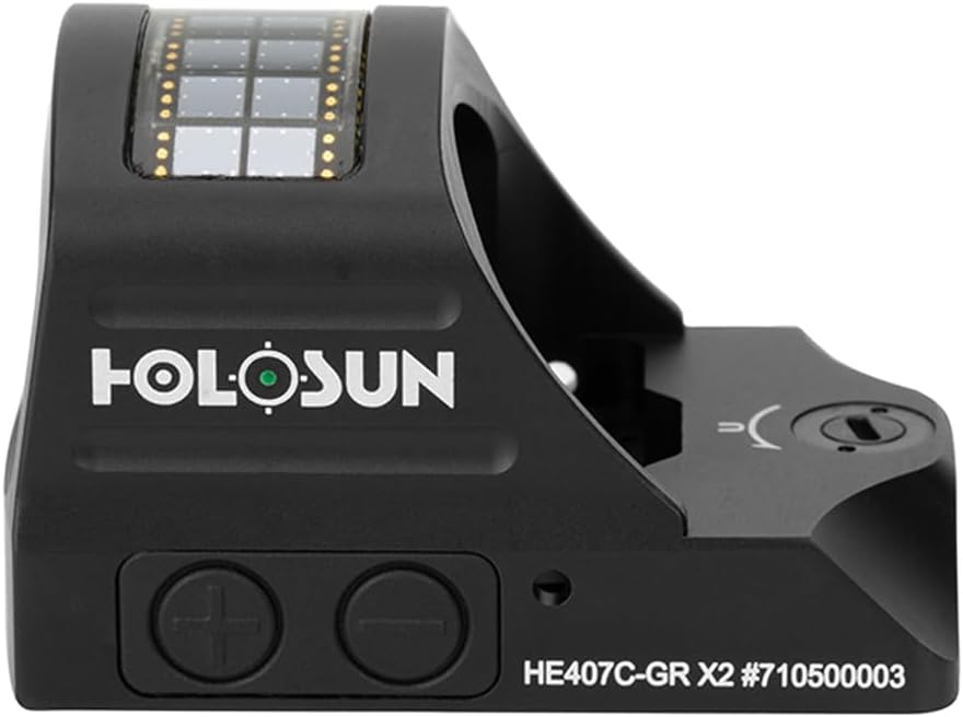 Mira Reflexiva Aberta Holosun HE407C-GR X2 com Green Dot de 2 MOA