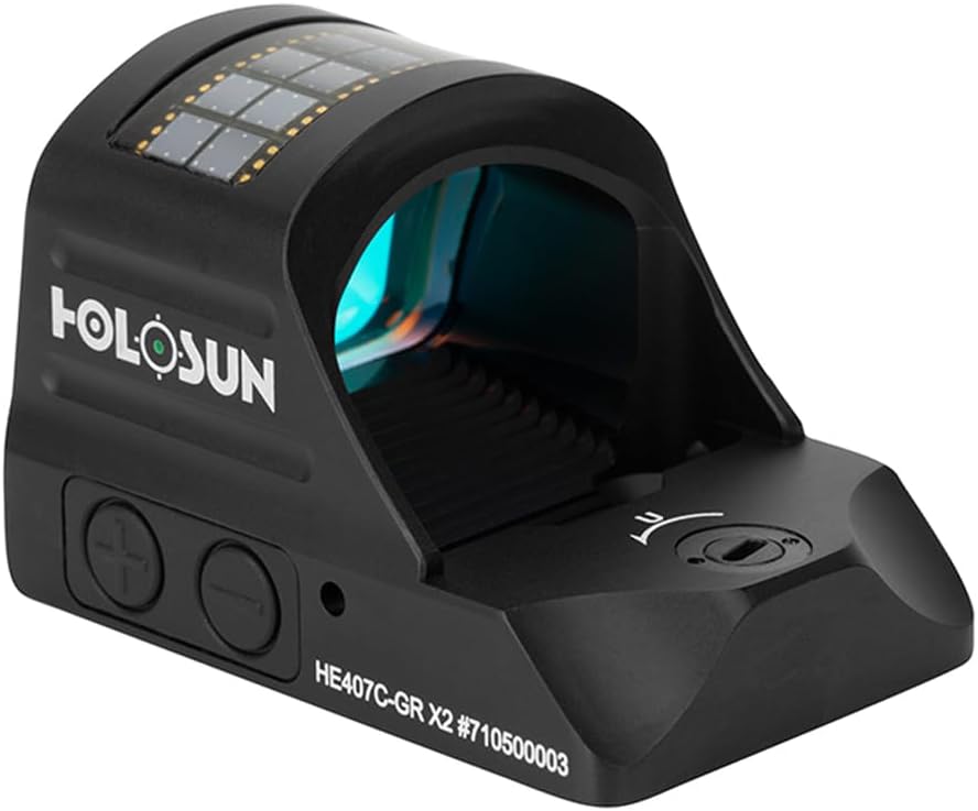 Mira Reflexiva Aberta Holosun HE407C-GR X2 com Green Dot de 2 MOA