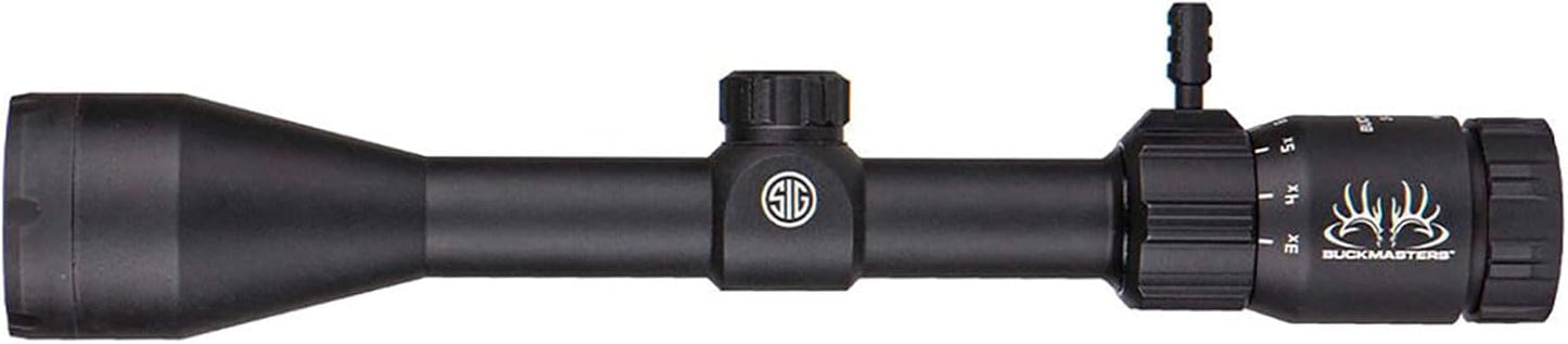 Luneta Sig Sauer Buckmasters 3-12x44mm BDC Reticle | À Prova d'Água e Resistente a Impactos