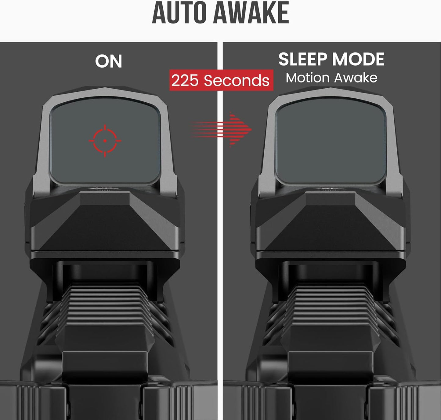 Red Dot VOTATU Para Espingardas e Carabinas RMD502‑ER Shake Awake 2MOA + Círculo 62MOA, IPX7, Montagem Picatinny