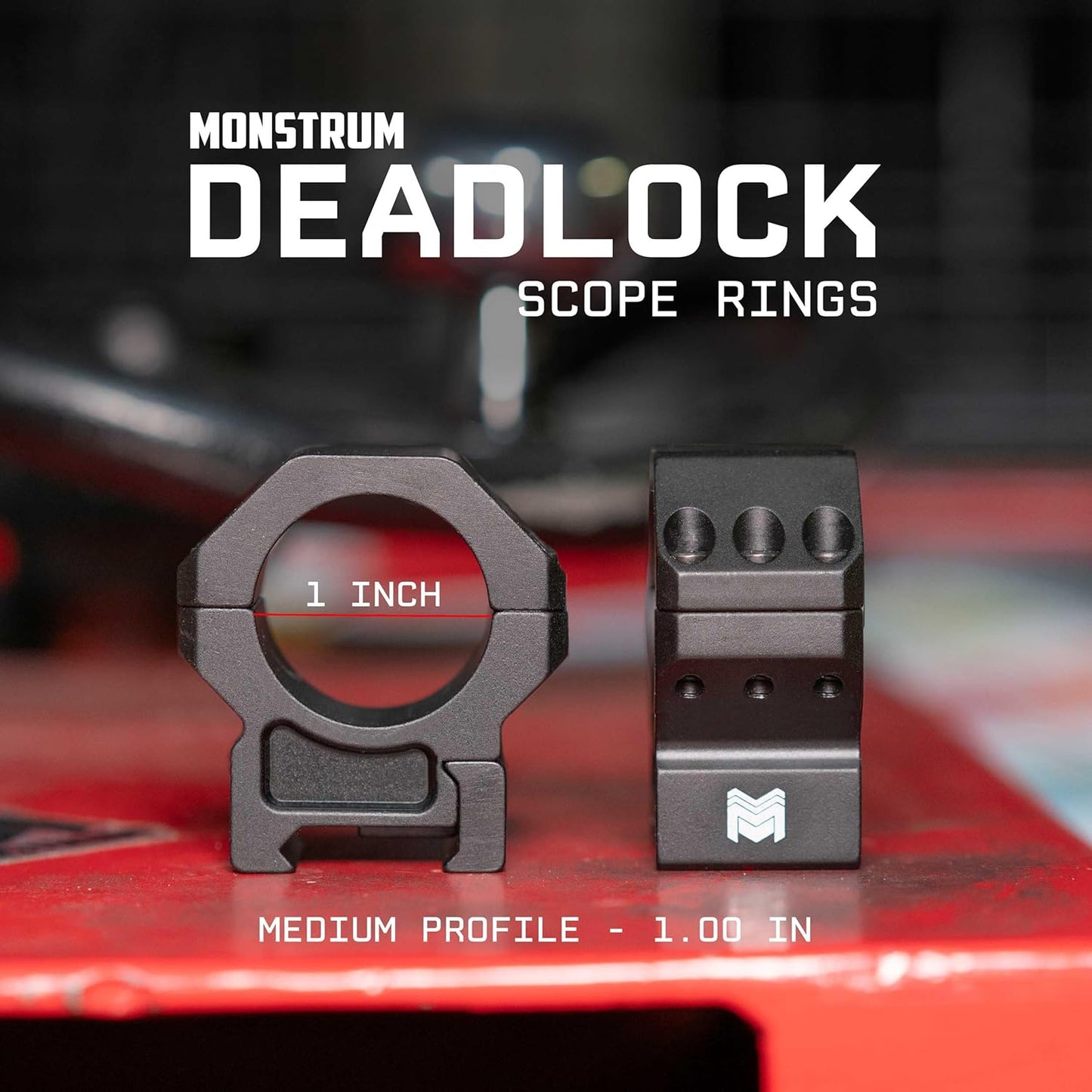 Monstrum Deadlock 30mm Scope Rings – Low, Medium e High Profile