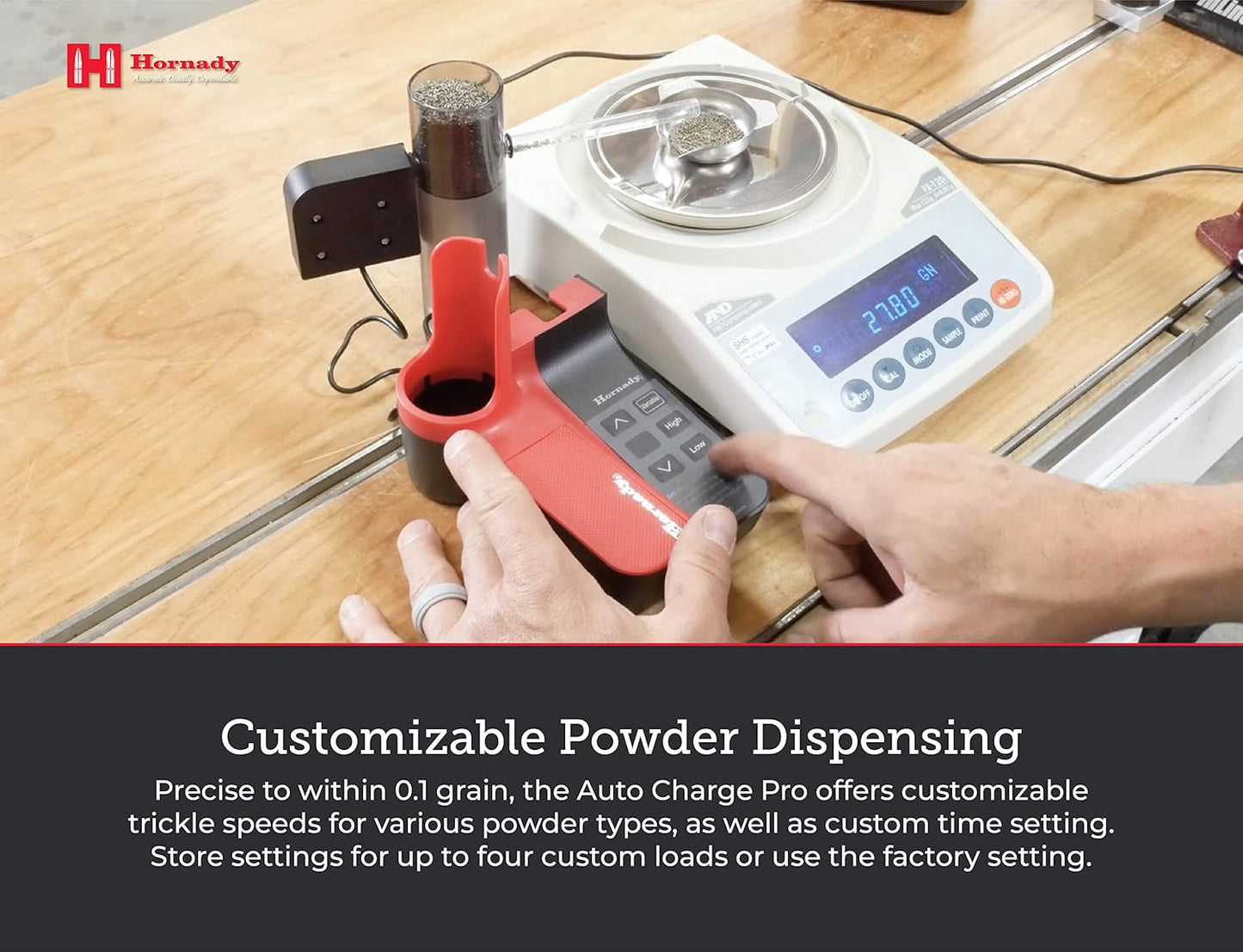Hornady 050102 Vibratory Powder Trickler – Precisão na Dosagem de Pólvora para Recarga de Munição.