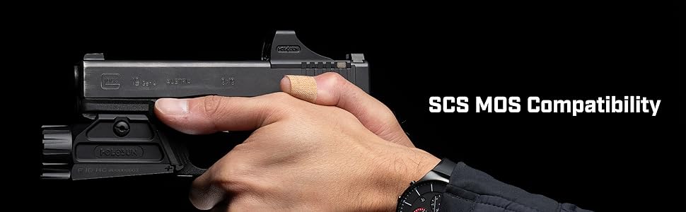 Red Dot Holosun SCS MOS Green Multi-Reticle 2 MOA Dot & 32 MOA Circle Glock MOS Full-Size