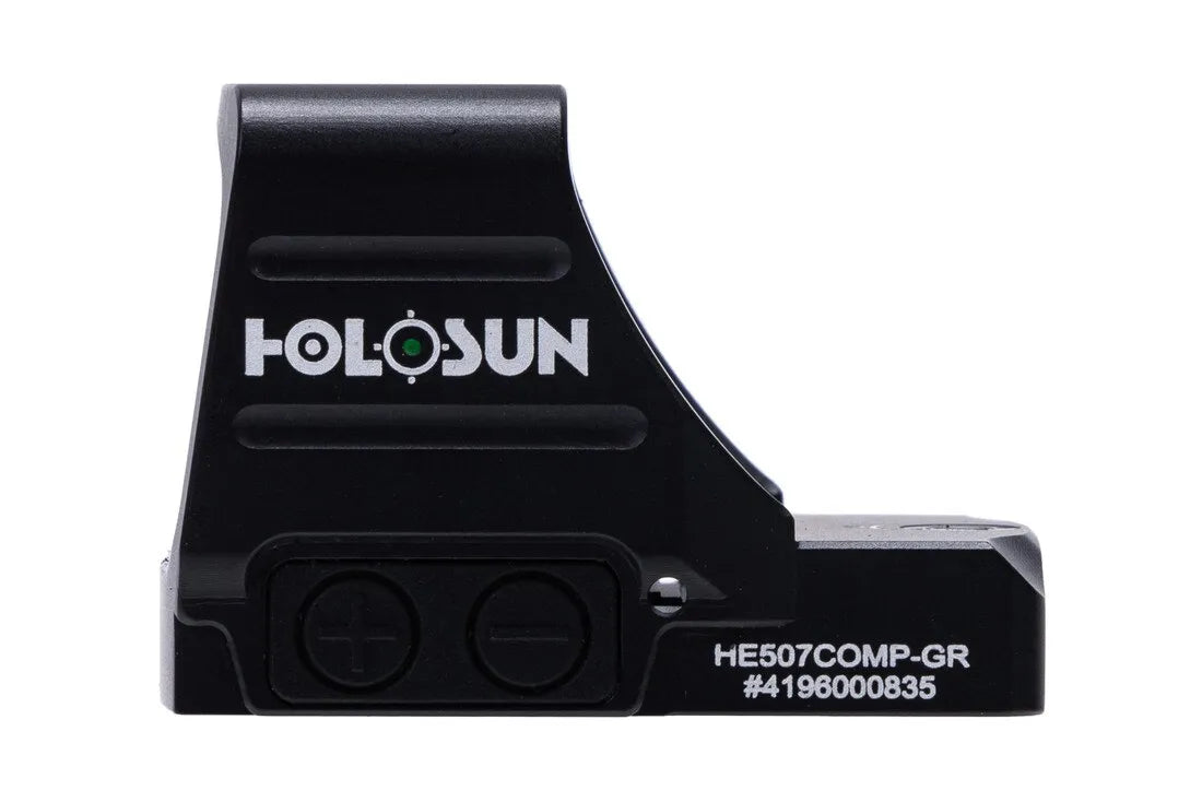 Holosun 507COMP Green Dot – Mira Reflexiva de Alta Performance com Retículo de Competição CRS | Ponto Verde 2 MOA + Círculos 8/20/32 MOA