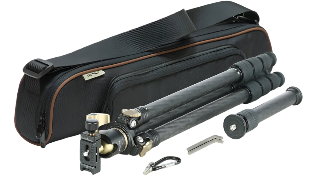 Tripé Leupold Alpine CF-425 – Fibra de Carbono, Compacto, Leve e Pronto para Spotting Scopes, Lunetas e Binóculos