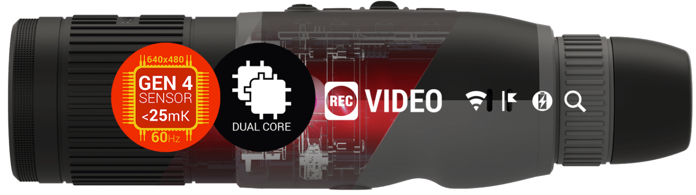 ATN BinoX 4T 384 1.25-5x – BINÓCULO TÉRMICO INTELIGENTE COM GRAVAÇÃO, STREAMING E TELÊMETRO LASER INTEGRADO
