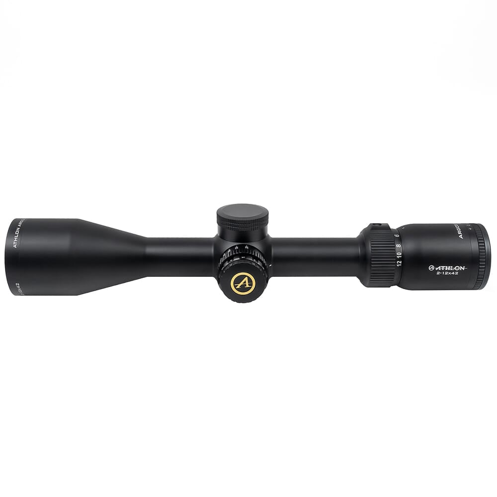 Athlon Argos HMR 2‑12×42 SFP IR — Zoom 2‑12×, Parallax 10 yd‑∞, Retículo Iluminado BDC 600 | Par Perfeito para PARD