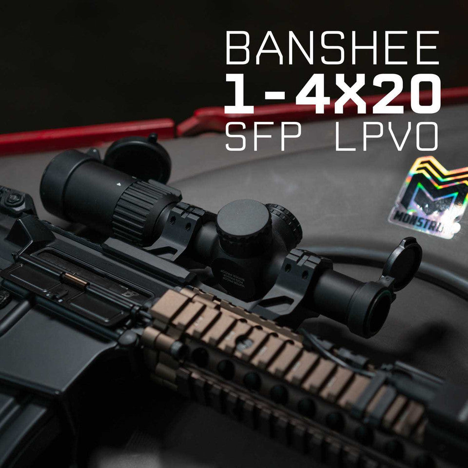 Monstrum Banshee 1-4x20 FFP LPVO – Agilidade e Precisão no Estilo Tático