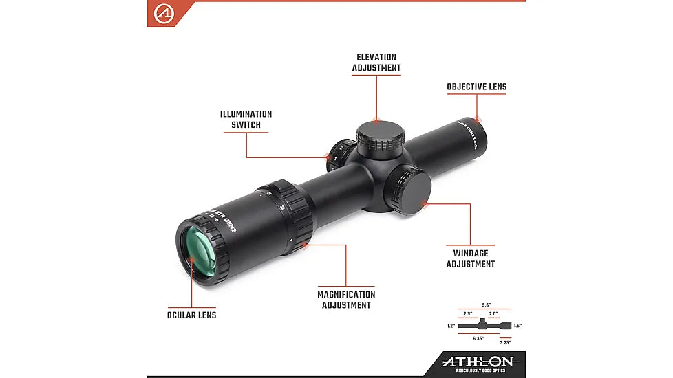 LPVO Athlon Argos BTR Gen II 1-8x24mm MOA – Versatilidade Tática com Alta Precisão