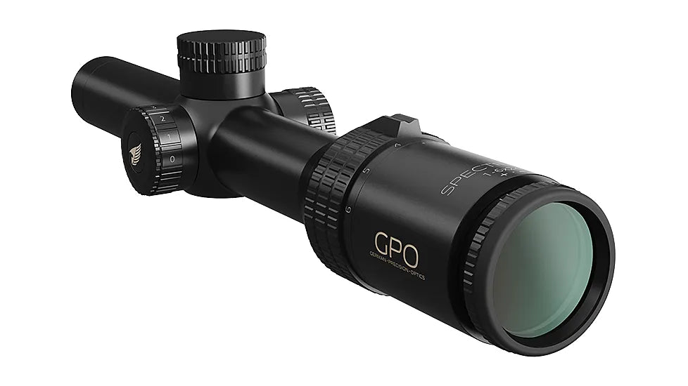 GPO SPECTRA 6X 1-6×24 i G4i | LPVO alemão com zoom 6×, micro-dot iluminado e torretas PASSIONtrac™