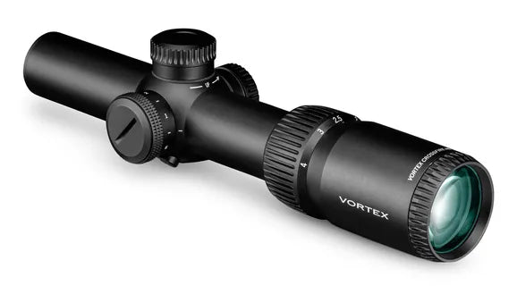Vortex Crossfire HD 1-4x24 – Retículo Iluminado Dead-Hold 2A BDC (MOA) | LPVO rápido e confiável para caça e uso tático