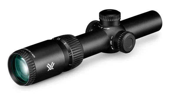 Vortex Crossfire HD 1-4x24 – Retículo Iluminado Dead-Hold 2A BDC (MOA) | LPVO rápido e confiável para caça e uso tático