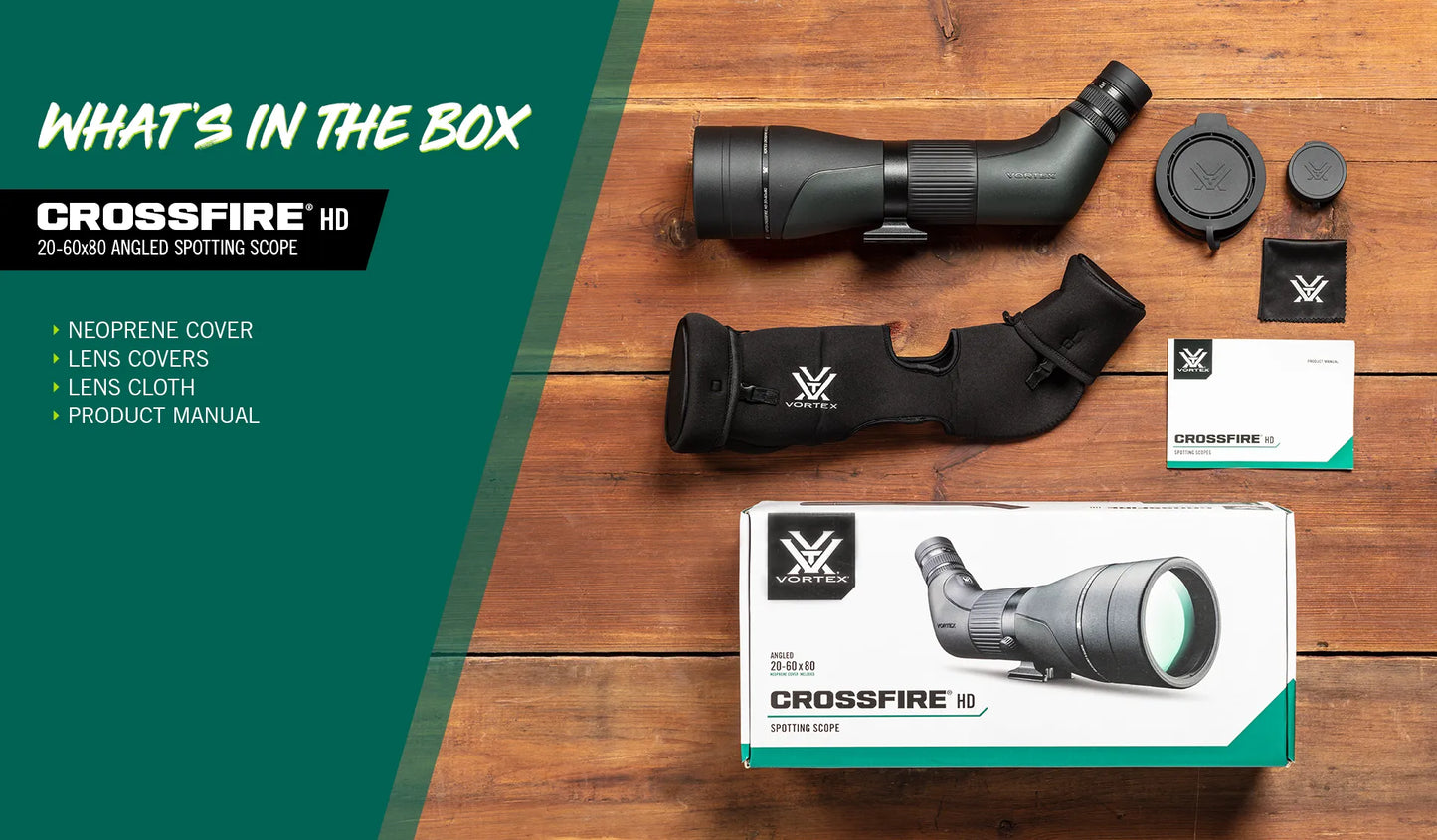 Luneta de Espotagem Vortex Crossfire HD 20-60x80 – Alcance Máximo e Clareza Excepcional