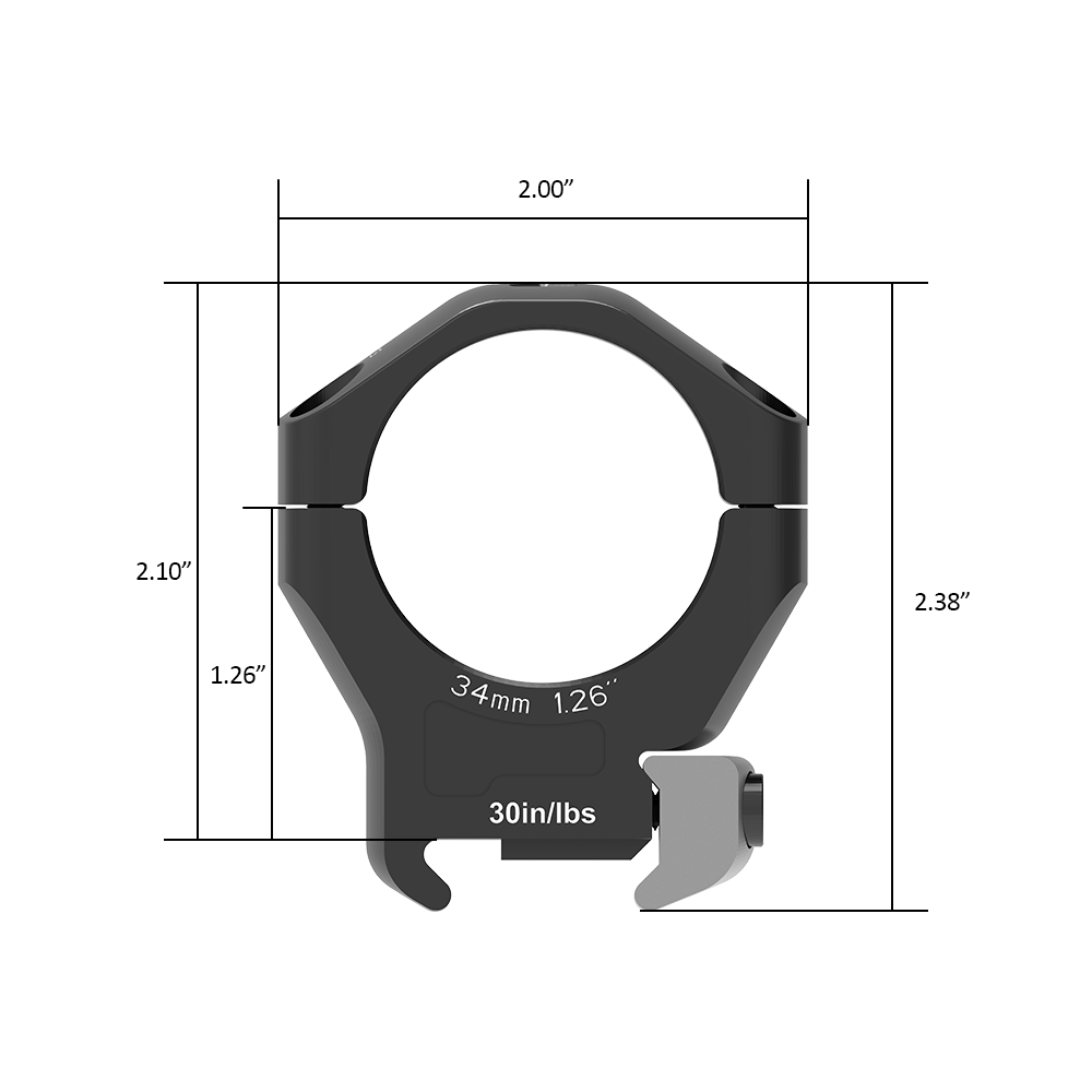 Anéis Arken HALO Ti Titanium Scope Rings Par Casado Para Precisão