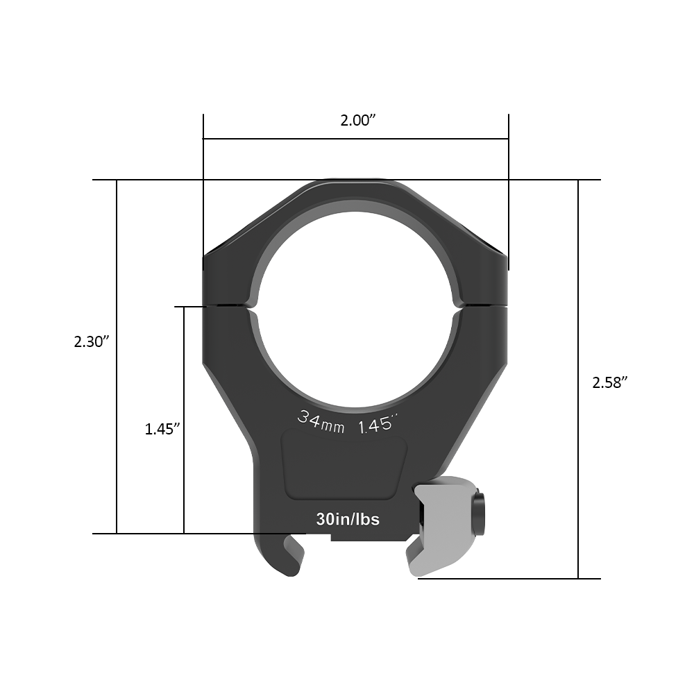 Anéis Arken HALO Ti Titanium Scope Rings Par Casado Para Precisão