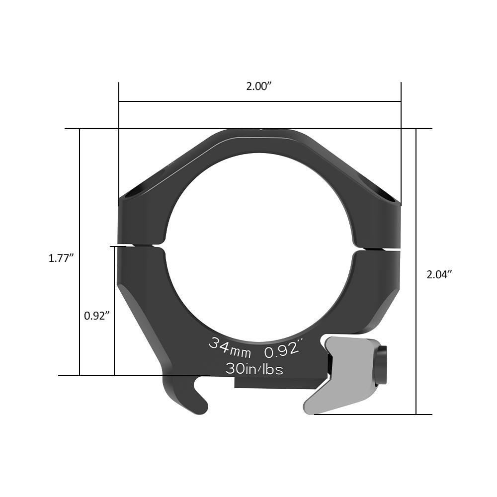 Anéis Arken HALO Ti Titanium Scope Rings Par Casado Para Precisão