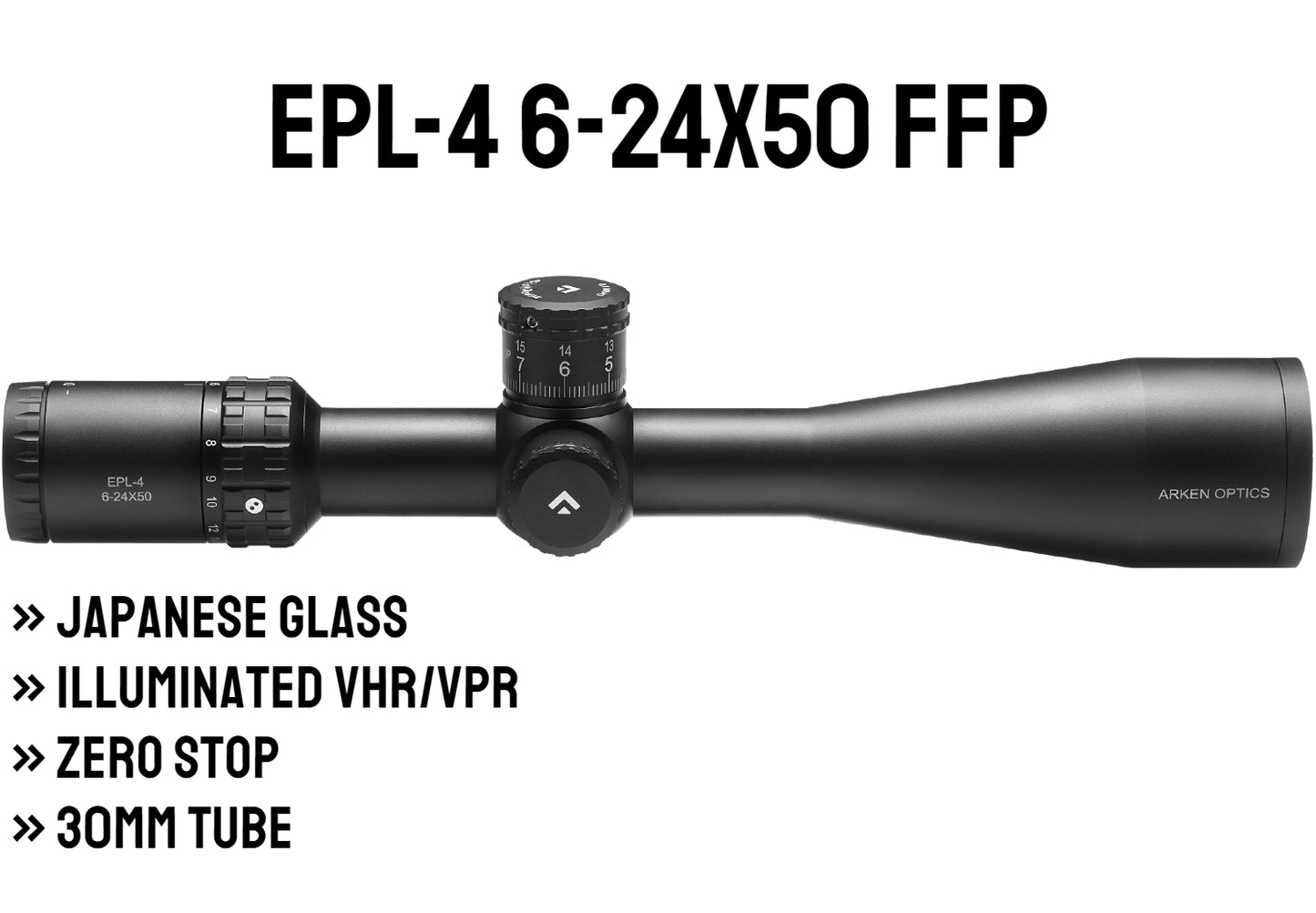 Luneta Arken EPL-4 6-24X50 FFP Illuminated MOA VHR Zero Stop 30mm Tube