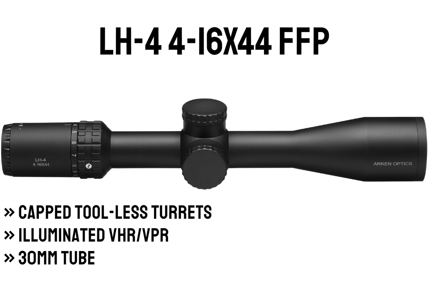 Luneta Arken LH-4 4-16x44mm FFP Capped Tool-less Turrets Illum. MIL VPR 30mm Tube