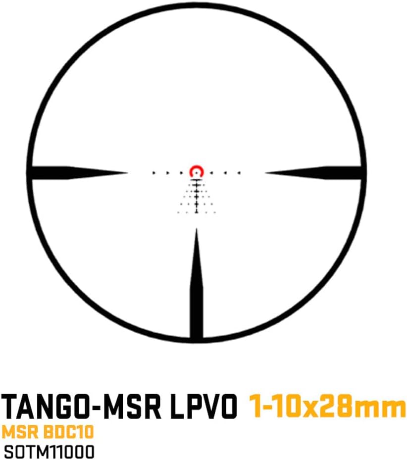 LPVO Sig Sauer Tango-MSR 1-10x26mm Luneta Tática com Retículo Iluminado