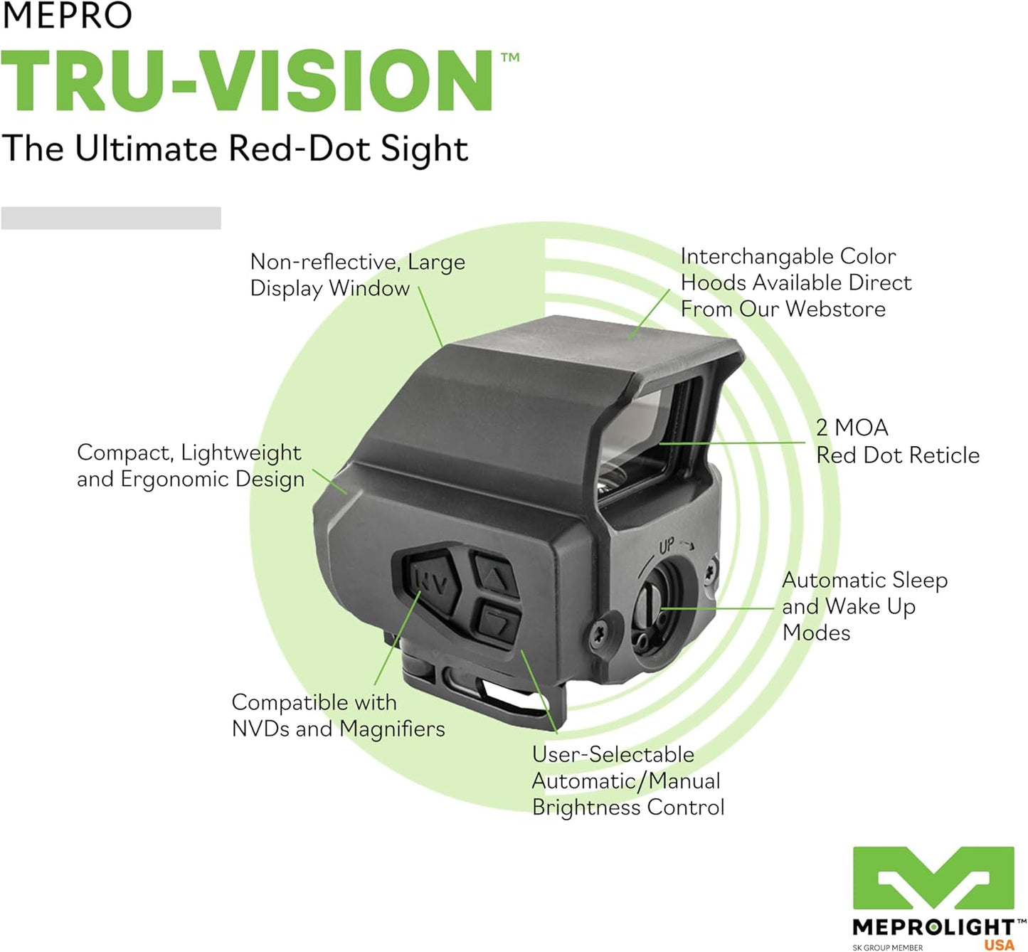 Red Dot Meprolight Tru-Vision Electro Optical Red Dot Mil-Spec Reflex Sight