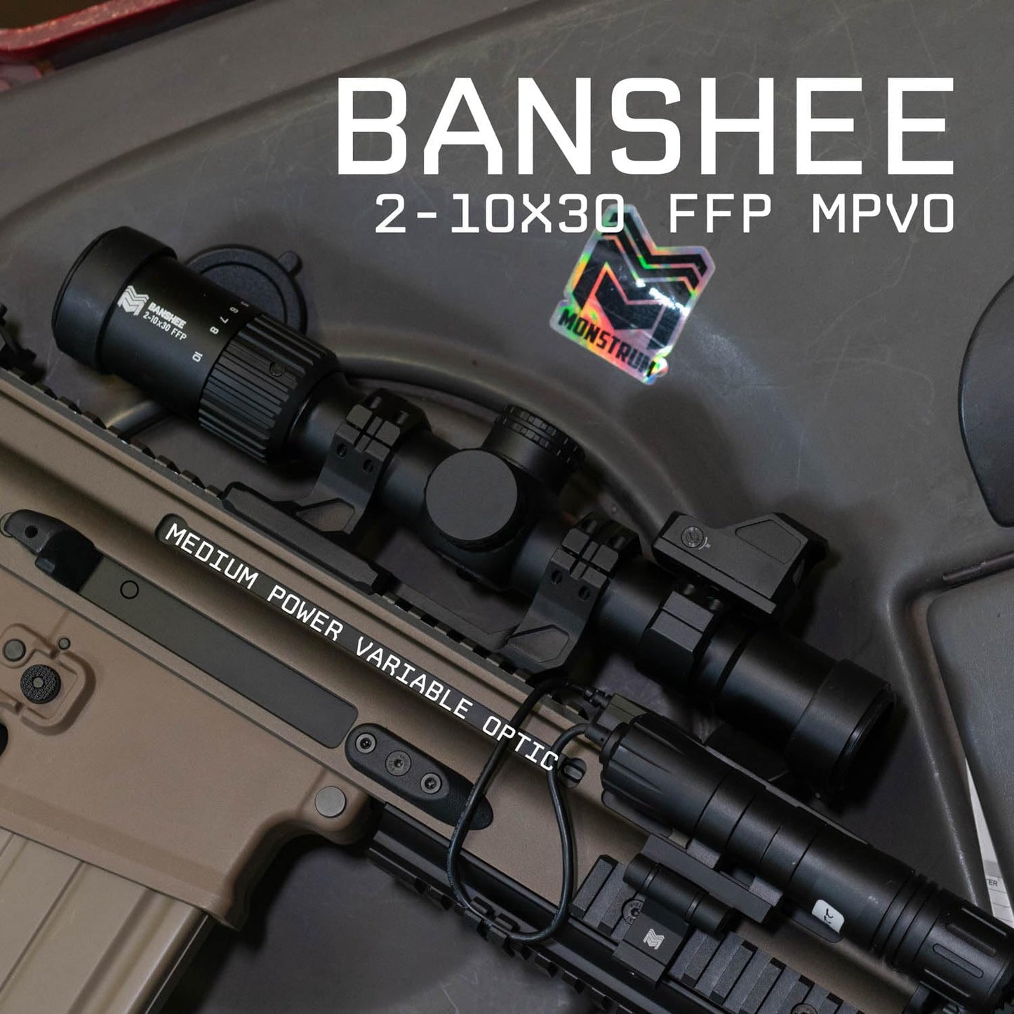Monstrum Banshee 2-10×30 FFP LPVO – Precisão, Versatilidade e Retículo Iluminado CM3