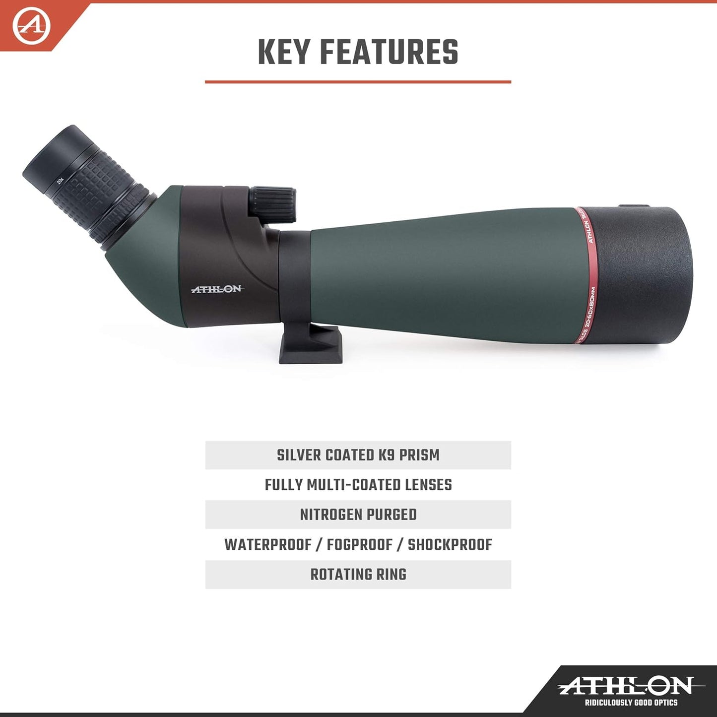 Spotting Scope Athlon Talos 20-60X80mm GRAY