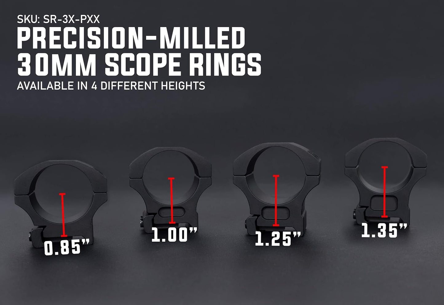 Anéis Monstrum Next Level Scope Rings with Integrated Level Bubble 30 mm