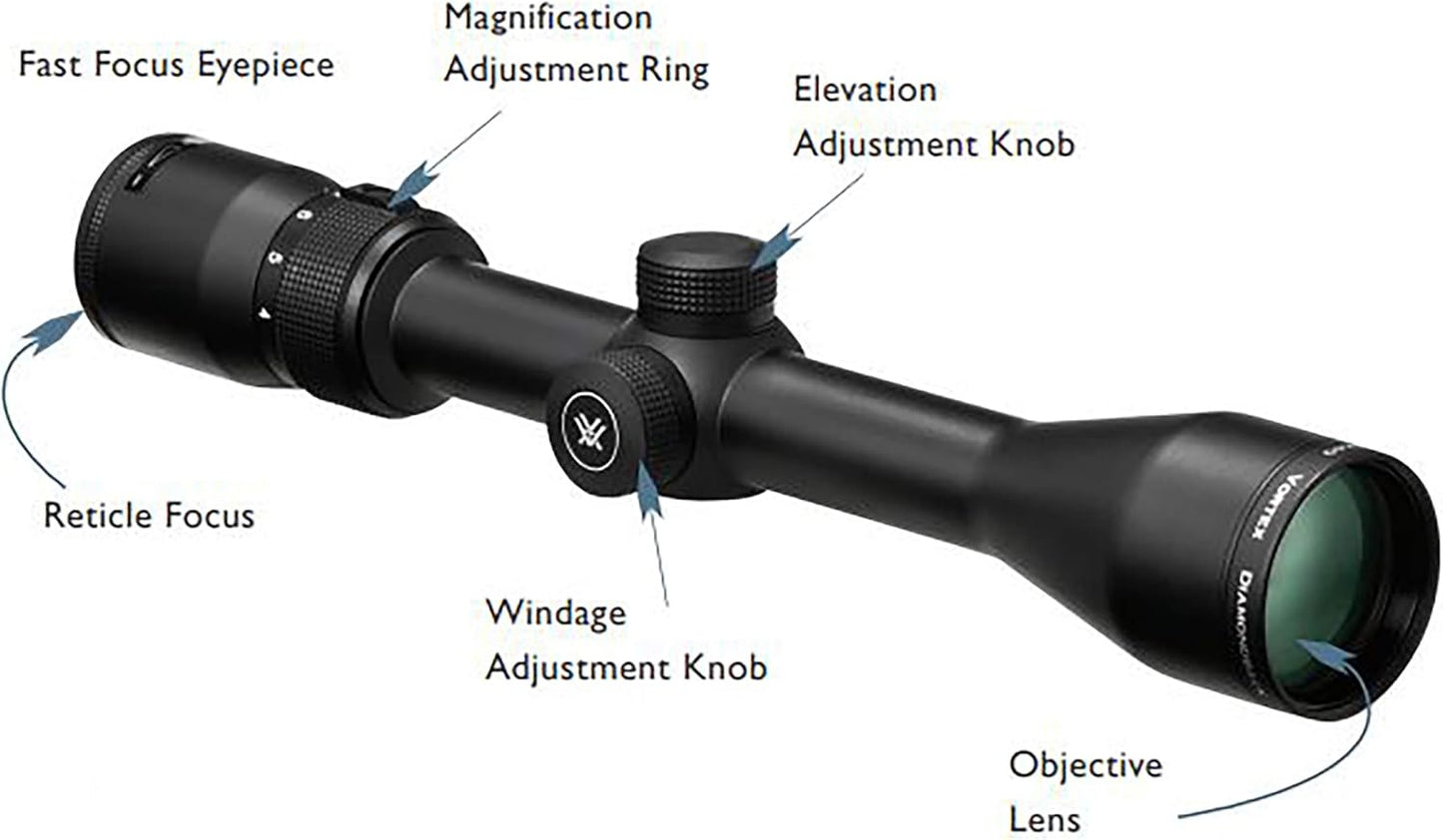 Luneta Vortex Diamondback 3-9x40mm com Retículo Dead-Hold BDC