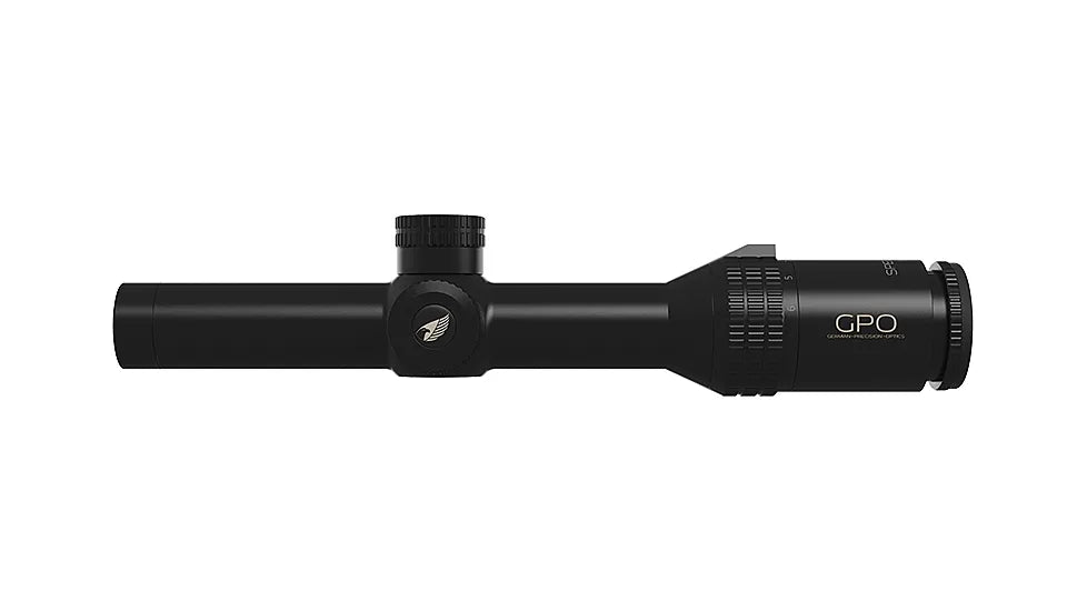 GPO SPECTRA 6X 1-6×24 i G4i | LPVO alemão com zoom 6×, micro-dot iluminado e torretas PASSIONtrac™