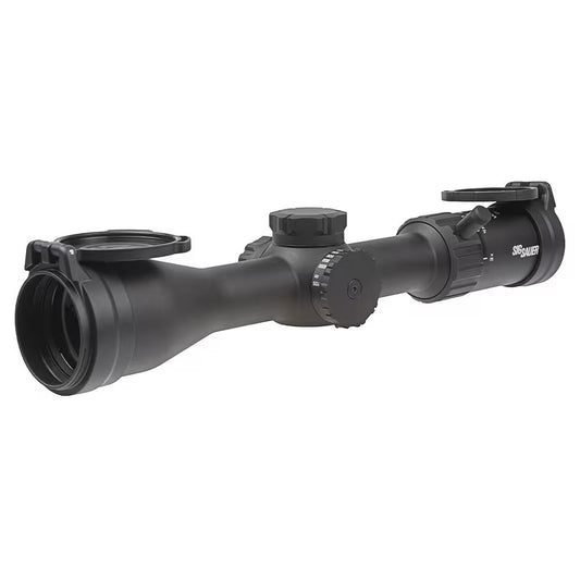 SIG SAUER WHISKEY4 3-12x44mm SFP Quadplex – Luneta com Torres Baixas Capadas e Retículo Claro para Caça e Tiro de Precisão