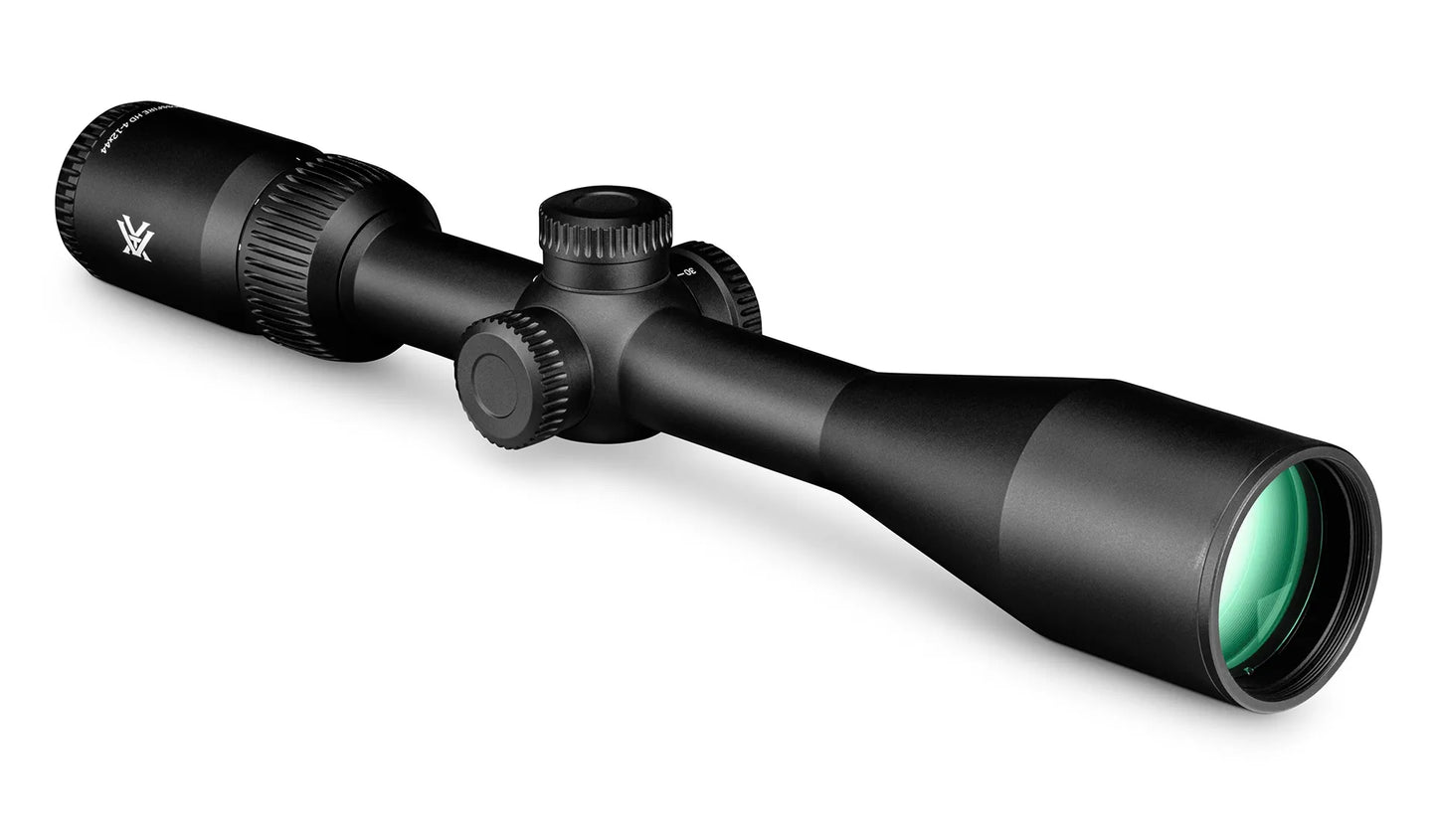 Vortex Crossfire HD 4–12x44 – Dead-Hold® BDC (MOA) | SFP Luneta versátil para caça em campo aberto e tiro recreativo de 100–400+ m